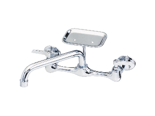 Double Handle Wall Mount Utility Faucet