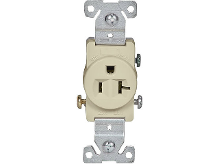 Commercial Single Receptacle, 20 Amp  Ivory ****