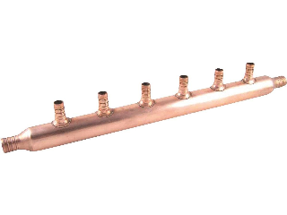 PEX Copper Quick Connect Manifold, 6 Port Open