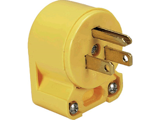 Commercial Grounding Round Angled Plug, 15 Amp