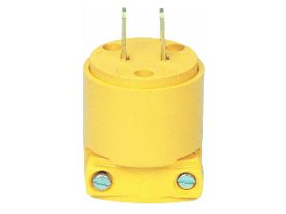 Commercial Non Grounding Round Plug, Yellow