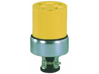 Vinyl Armored Shell Grounded Connector, 20 Amp