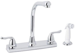 Home Impressions Hi-Rise Kitchen Faucet with Side Sprayer