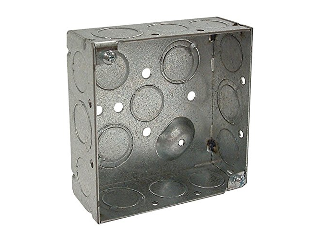 Welded Steel Square Electrical Box, 4 In