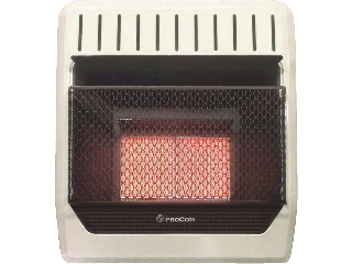 Natural Gas 3 Plaque Heater, 18,000 BTU