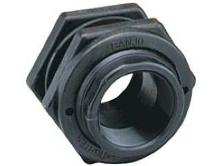 Polypropylene Bulkhead Tank Fitting with EPDM Gaskets, 1 In