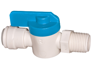 Quick Connect Union Stop Valve, 3/8 In OD x 3/8 In MPT