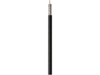 Coaxial Cable R59/U 22AWG, Black (Sold Per Ft)