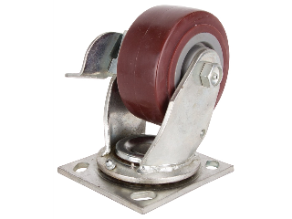 Polyurethane Swivel Caster 4 In, 350 Lb w/Brake