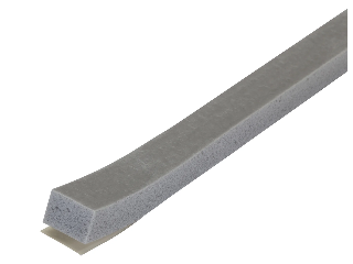 PVC Closed Cell Vinyl Foam Weatherstrip Tape, Gray