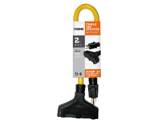 Tri Tap Extension Cord 12/3, 2 Ft