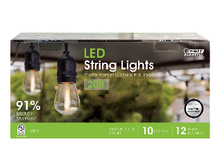 Feit Electric String Light Set, 20 Ft L