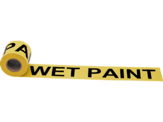 Barrier Tape 3 In x 300 Ft Yellow: Wet Paint