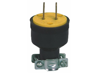 Commercial Non Grounding Round Plug, Black