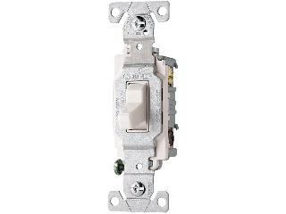 Commercial Side Wire 3 Way Switch, 15 Amp  White