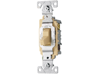 Commercial Side Wire 3 Way Switch, 20 Amp  Ivory