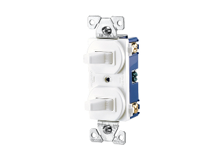 Residential Double Quiet Switch, White