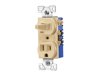 Residential Switch And Receptacle Combo, Ivory