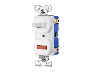 Residential Switch With Light Indicator, White