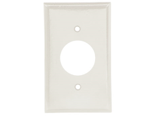 Residential Single Outlet Plate, White