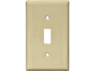 Ivory Nylon Standard Size Toggle Wallplate, 1 Gang