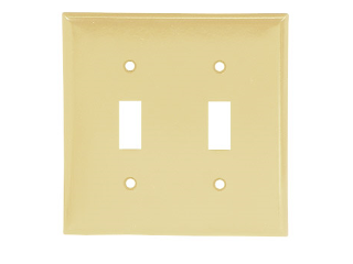 Ivory Switch Plate, 2 Gang