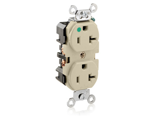 Hospital Grade Duplex Receptacle, 20 amp  Ivory