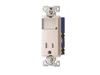 Decor Duplex Receptacle/Nitelite, 15A