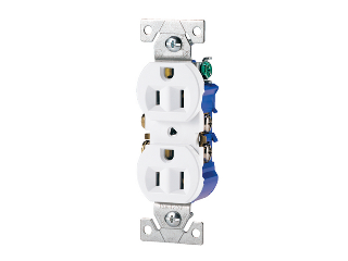 Standard Duplex Receptacle, 15 Amp  White