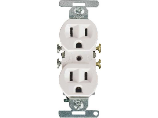 CO/ALR Standard Duplex Receptacle, 15 Amp  White