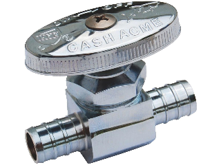 PEX Straight Stop Valve, Barb x Barb (Sizes)