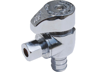 PEX Angle Stop Valve, Barb x OD (Sizes)