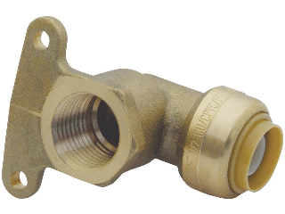 Push-to-Connect Brass Hi-Ear Push Elbow, 1/2 In x 1/2 In