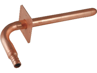 PEX Copper Stubout Elbow with Eared Nailing Plate, 1/2 In