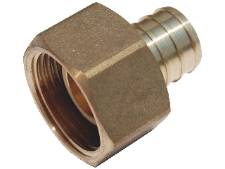 PEX Brass Straight Female Adapter, 3/4 In Barb x 3/4 In FPT