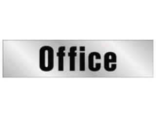 2 In x 8 In Vinyl Self-Adhesive Sign: Office