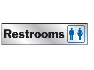 2 In x 8 In Vinyl Restroom Sign