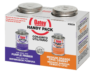 Handy Pack Purple Primer and Orange CPVC Cement, 4 Oz