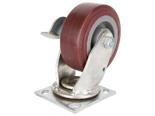 Polyurethane Swivel Caster 5 In, 450 Lb w/Brake