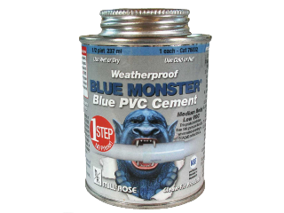 Blue Monster Blue PVC Cement, 4 OZ