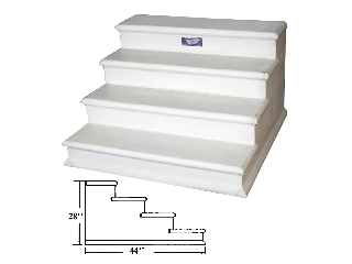 Concrete Step 4 Tread 28" H x 44" D x 48" W