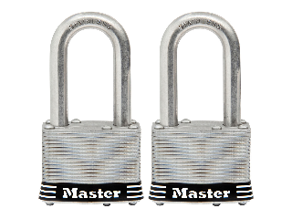 Stainless Steel Pin Tumbler Padlock, 1-3/4 In Wide, 2 Pk