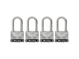 Stainless Steel Pin Tumbler Padlock, 1-3/4 In Wide, 4 Pk