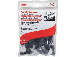 Half Pipe Clamp with Nail, 12 Pack (Sizes)