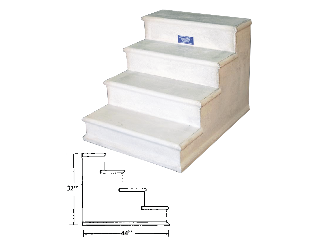 Concrete Step 4 Tread 32" H x 45" D x 36" W