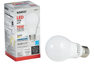 Satco 75W Dimmable LED Light Bulb