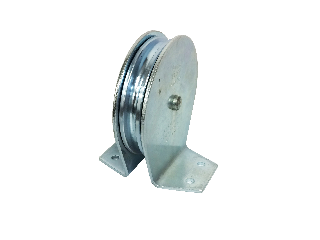 Single Block Flat Mount Steel Pulleys (Sizes)