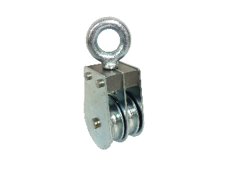 Double Block Swivel Eye Steel Pulleys (Sizes)