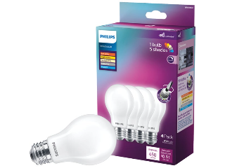 WhiteDial 40W LED A19 Light Bulb, 4 Pk