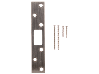 High Security Door Latch Strike, Nickel Finish